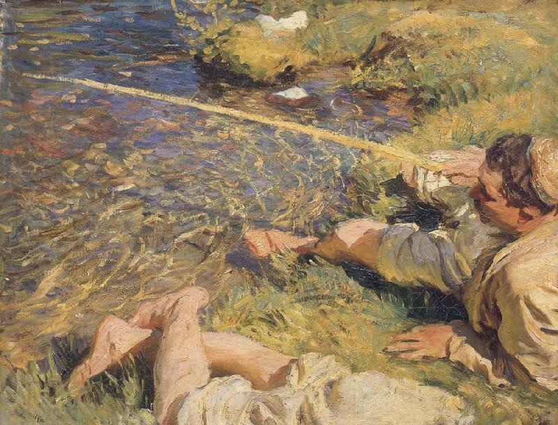 John Singer Sargent A Man Fishing oil painting picture